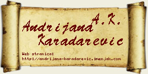 Andrijana Karadarević vizit kartica